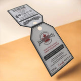Custom Folded Hang Tags – 1.5" × 2.5" logo emboss matt finish